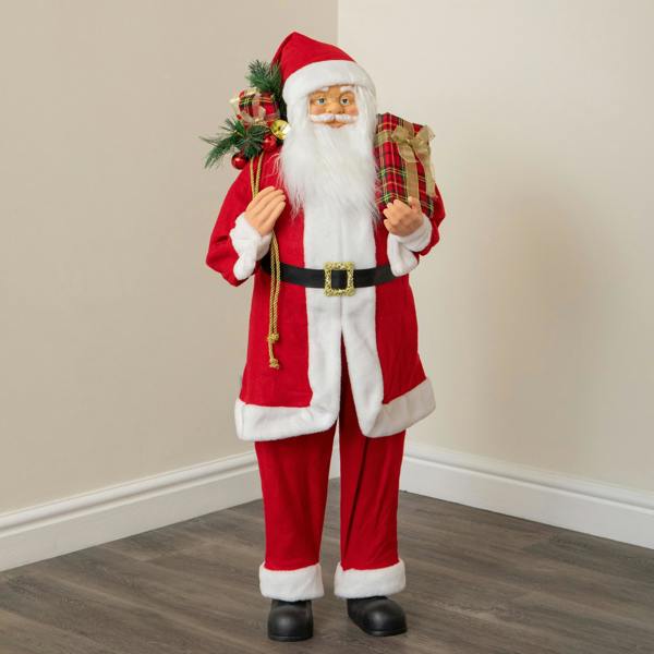 Samuel Alexander 1.1m Tall Standing Santa Claus Christmas Decoration with Gift Sack