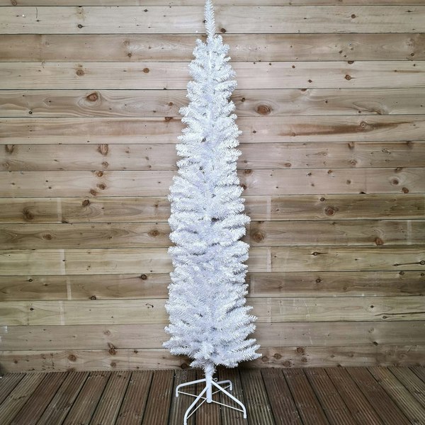 Samuel Alexander 6.5ft (2m) Premier Pencil Style Slim Christmas Tree in White