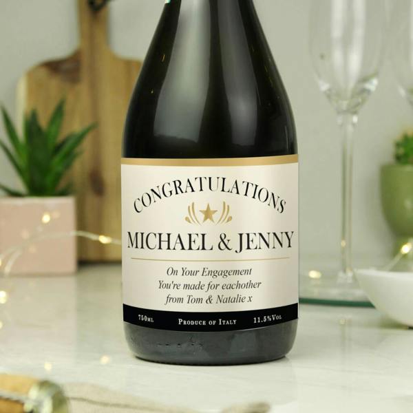 Personalised Classic Italian Prosecco - alternative angle