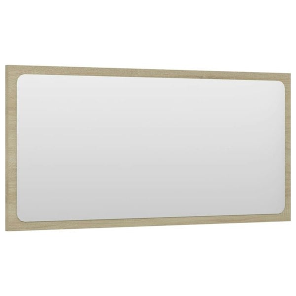 Berkfield Bathroom Mirror Sonoma Oak 80x1.5x37 cm Engineered Wood