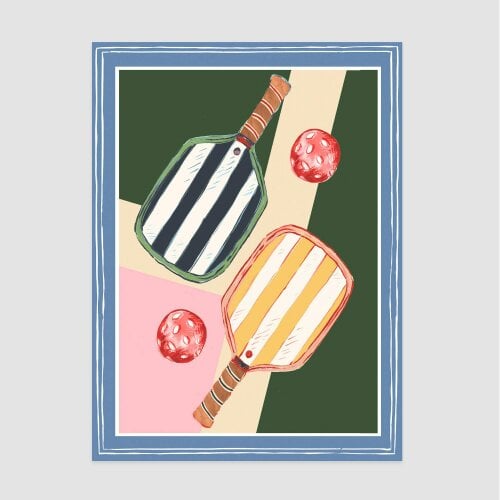 Joules Courtside Collective A2 Wood Frame | Multicoloured