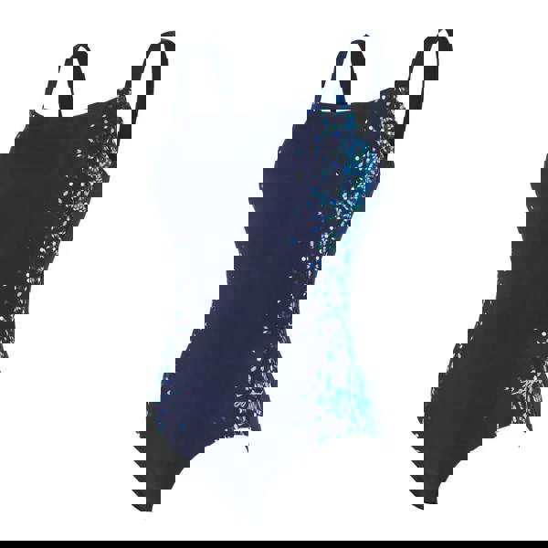 Navy blue Zoggs Blue Chime adjustable classicback swimsuit with sequins