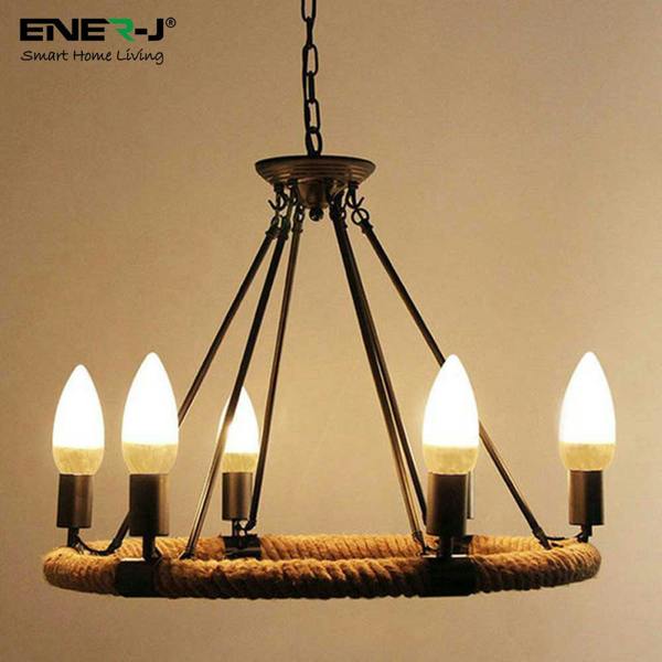 ENER-J Pack of 10 units, B22 LED Light Bulb, Warm White Candle Bulb C37, 35W Incandescent Equivalent, 3W 320lm Bayonet Lightbulb - 3000K