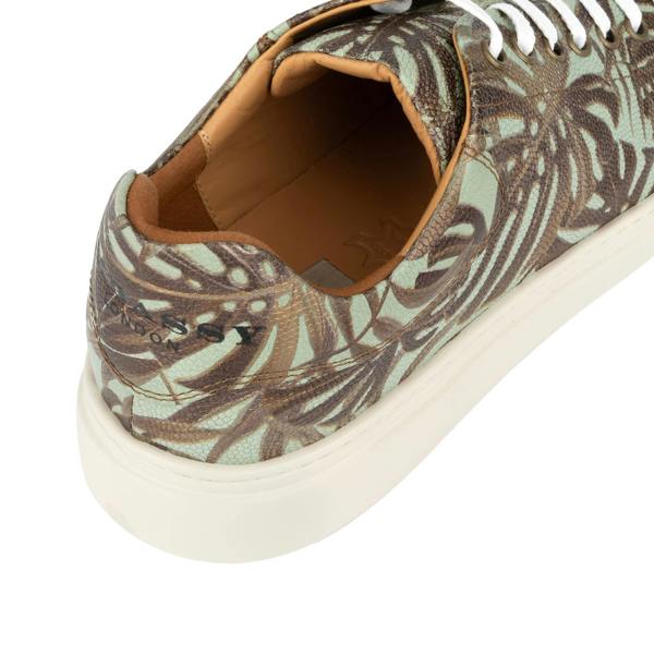Embassy London Sun City - Mint & Jungle - Men's Leather Trainer