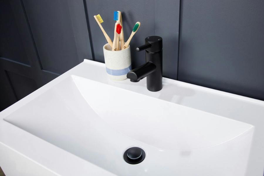 Top-Fix | Basin Waste SLOTTED | Matt Black