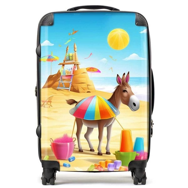 Warren Reed Donkey On A Beach Holiday Suitcase