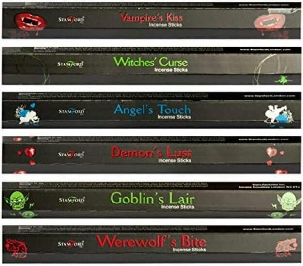 Stamford 37344 Mythical Variety Incense Sticks Gift Set, 6 packs x 15 sticks
