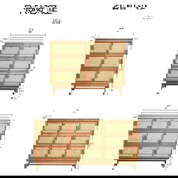 Vivian Cabinet, Rattan & Wood-Ritconcept-Rit Concept
