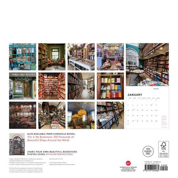 Chronicle Books This Is My Bookstore Calendar 2027, Wall Calendars, Month To View, History & Literature, Gift