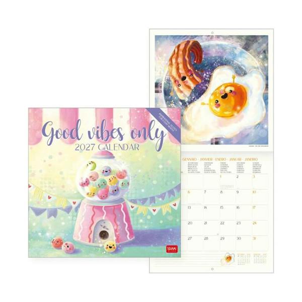 Good Vibes Only Calendar 2027, Wall Calendars, Month To View, Lifestyle, Gift