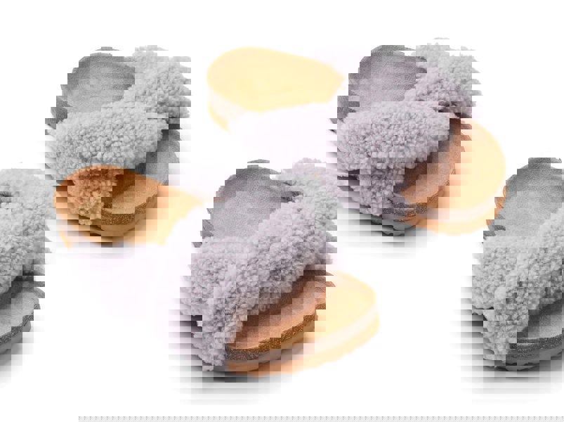 Lilly Cross Slipper Light Grey