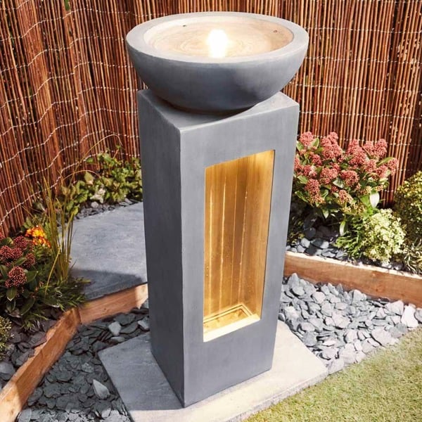 Serenity Garda Falls Outdoor Garden Water Feature with LED Lighting