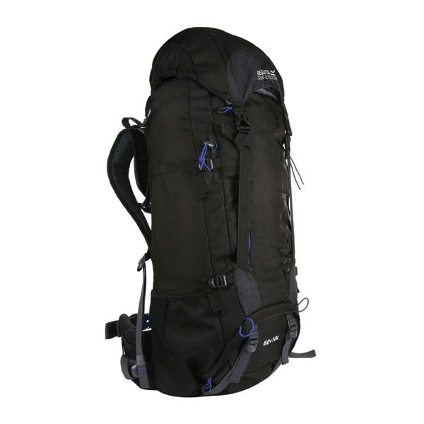 Regatta Blackfell III 60+10L Expandable Rucksack - Black/Surfspray Blue