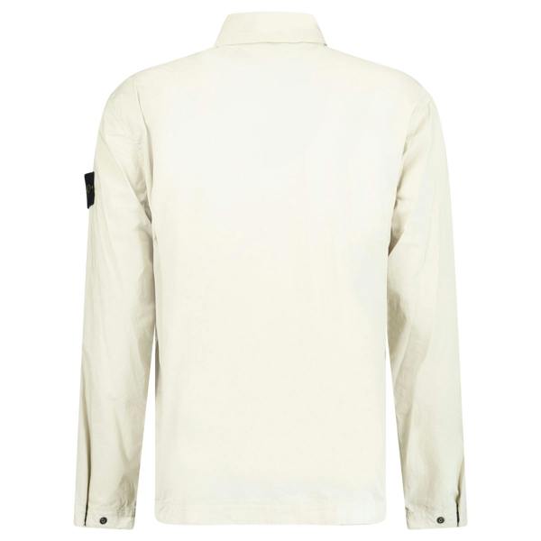 Stone Island Stretch Cotton Tela Overshirt Beige - chancefashionco