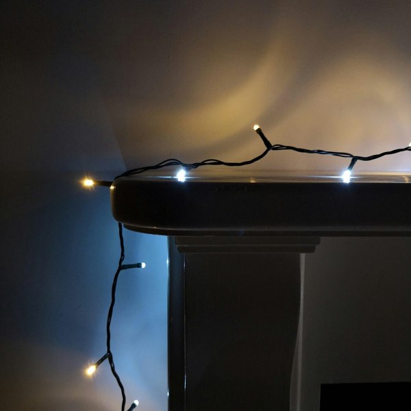 Samuel Alexander 720 LED 57.5m Indoor Outdoor Christmas Multi Function Mains Operated String Lights with Timer in Multicoloured