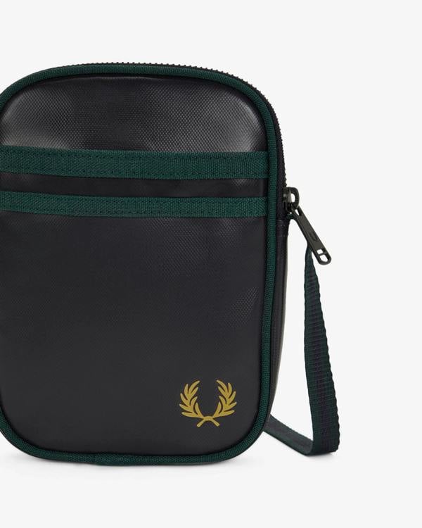 Fred Perry Classic Small Side Bag - Navy/Grassroots 83A | CHO | Designer Mens Bags