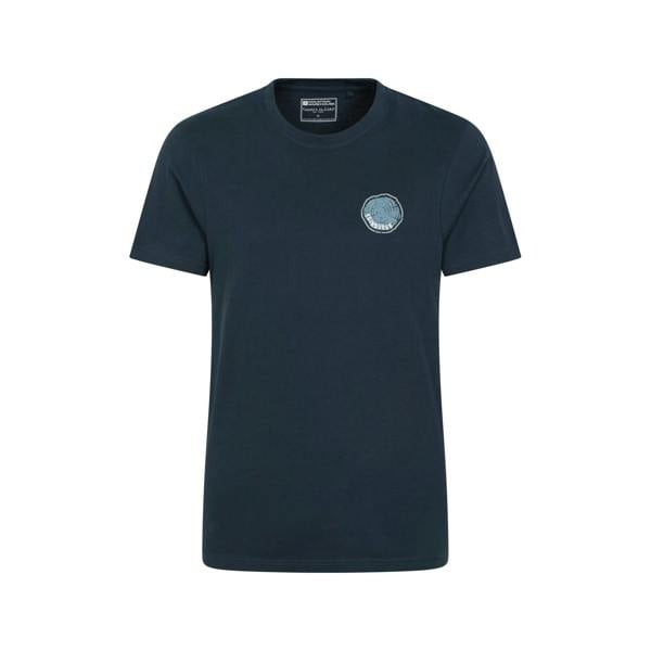 Mountain Warehouse Mens Edinburgh Tree Ring Organic T-Shirt - Dark Blue - 