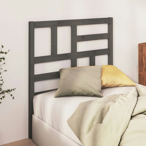 Berkfield Bed Headboard Grey 96x4x104 cm Solid Wood Pine