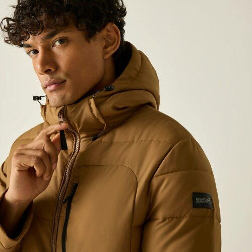 Regatta Mens Frankie Padded Jacket - Rich Tan/Black