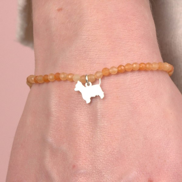 Westie Silhouette Crystal Bracelet - Personalised - MYLEE London