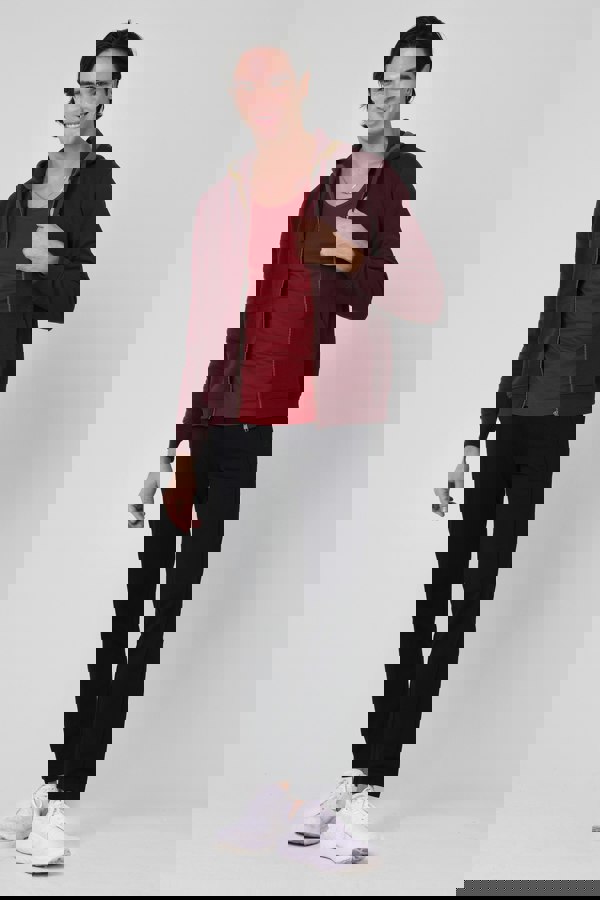 ENORSIA Men's Contrast Piping Detail Zip Front Hoodie