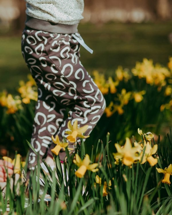 organic cotton Brown Eyespot Print Joggers - image 3