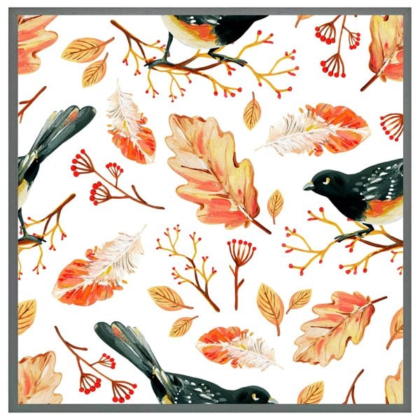 Benjamin Tate Design Birds & leaves in autumn (Picture Frame)