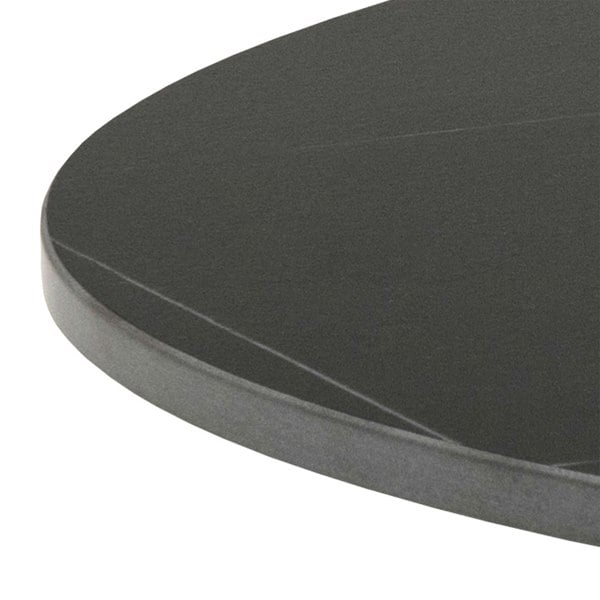 Furniture To Go Malta Ceramic Round Coffee Table in Matt black 60x45cm