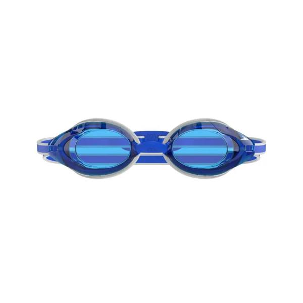 Sleek Speedo Vanquisher 3.0 blue goggles with curved lens technology