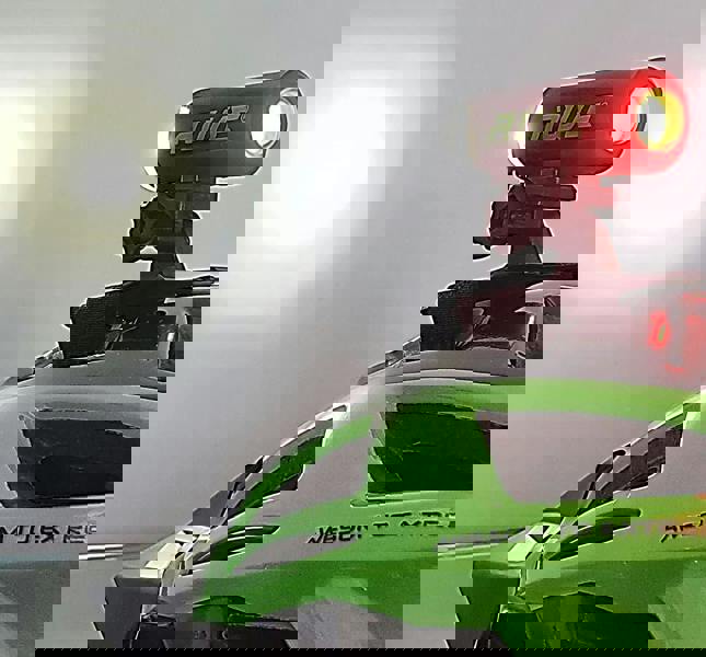 AWE 150 Lumens 1 x Front LED & 7 x Rear COB's USB Bike Helmet Light 360º Visibility