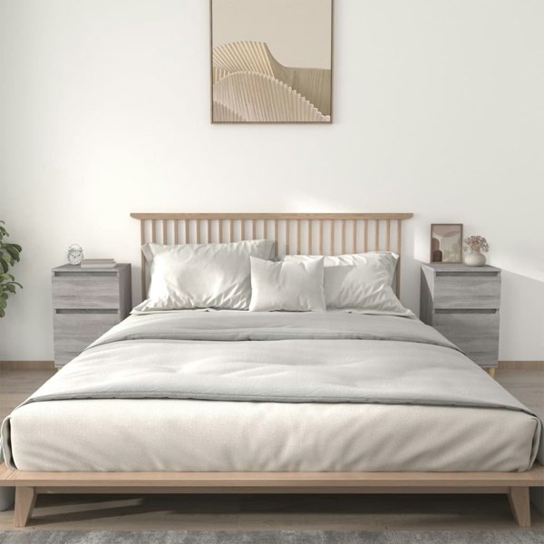 Berkfield Bedside Cabinets 2 pcs Grey Sonoma 40x35x70 cm