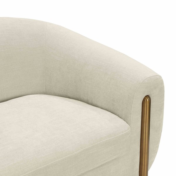 Furniture Edit Lina Cream Textured Linen Sofa