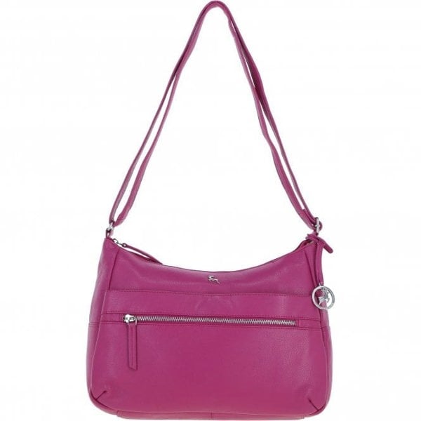 Ashwood Real Leather Shoulder Bag with Zip & Magnetic Pocket: Meath