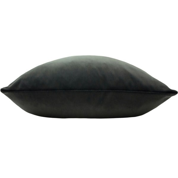 Evans Lichfield Sunningdale Velvet Cushion Cover - Charcoal