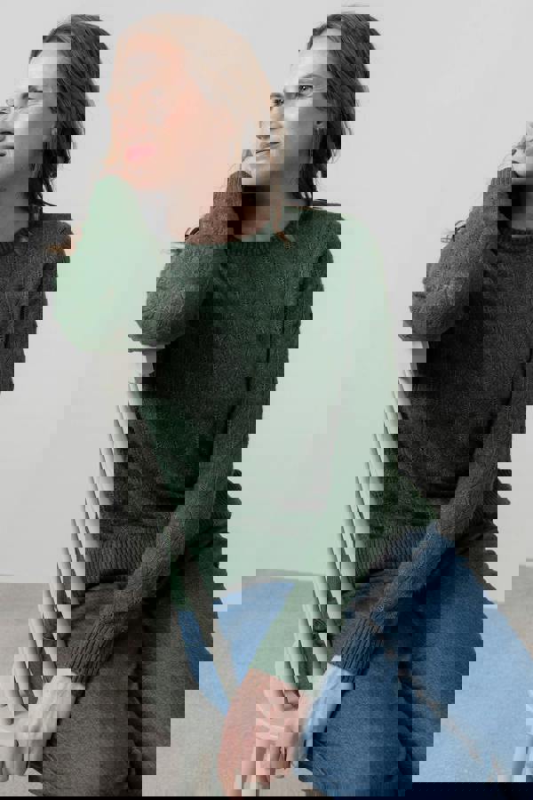 Harefield Pointelle Knit Jumper Navy | Lily and Me Clothing