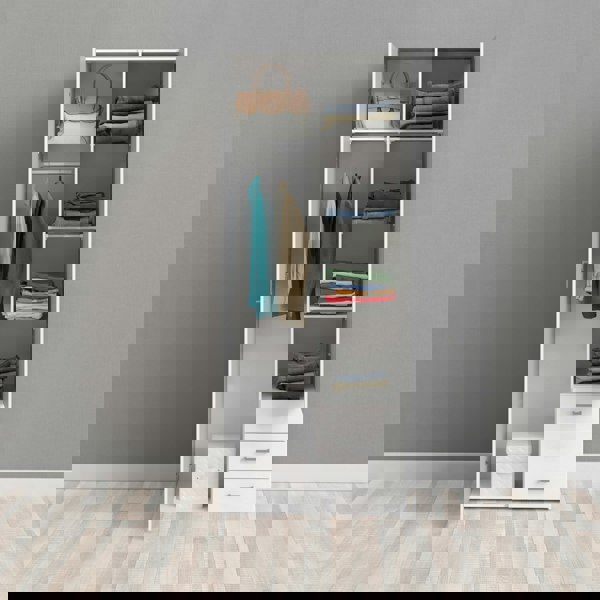 Furniture To Go Space Wardrobe - 2 Doors 3 Drawers in White 2000