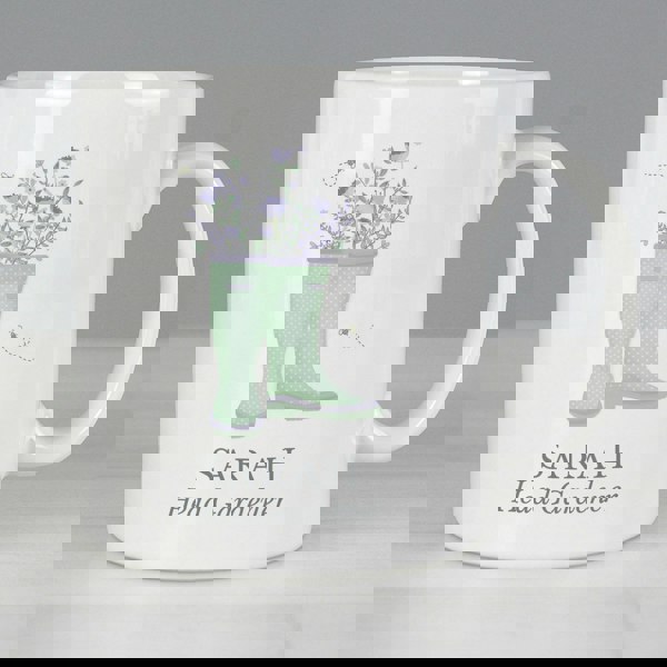 Personalised Memento Company Personalised Floral Wellies Mug