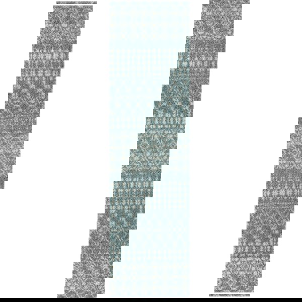 Shaggy blue rug High Quality Elegant Moroccan Pattern