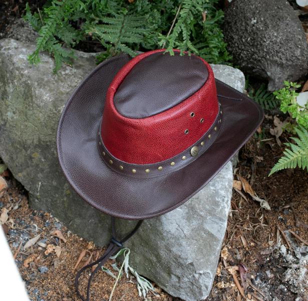 Wombat Leather The Waratah Premium Leather Cowboy Hat