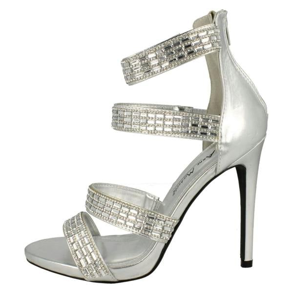 Anne Michelle Ladies Anne Michelle Strapy Zip Up Heeled Party Shoes