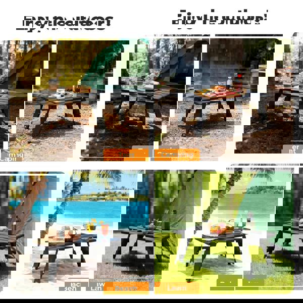 Levede Folding Camping Table Mini Aluminium Portable Picnic Desk Lightweight