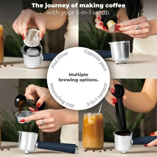 Berlinger Haus Espresso Coffee Maker, 3 in 1 BH9858