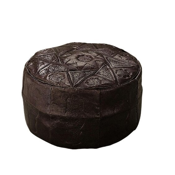 Scotts of Stow Tunisian Leather Pouffe
