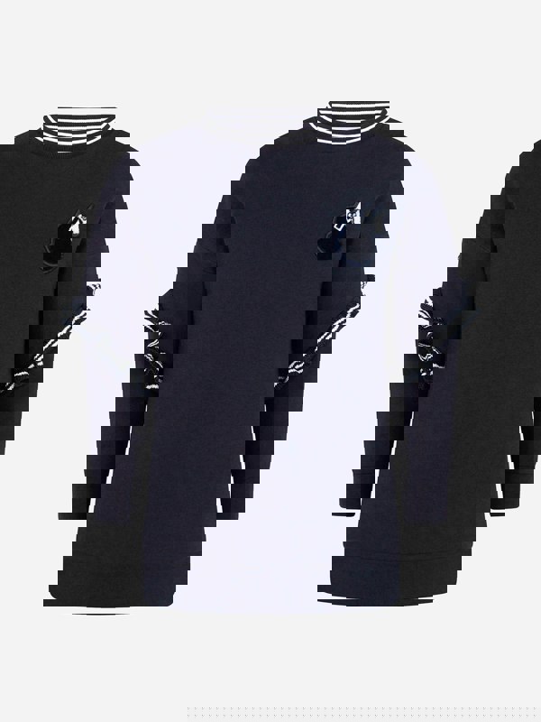 Moncler Enfant Moncler Girls Navy Cotton Sweater