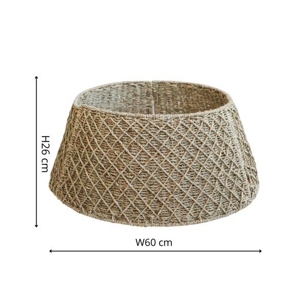 Ivyline Round Foldable Diamond Wicker Tree Skirt