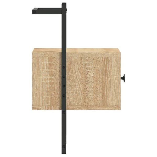 Berkfield Bedside Cabinets Wall-mounted 2 pcs Sonoma Oak 35x30x51 cm Engineered Wood
