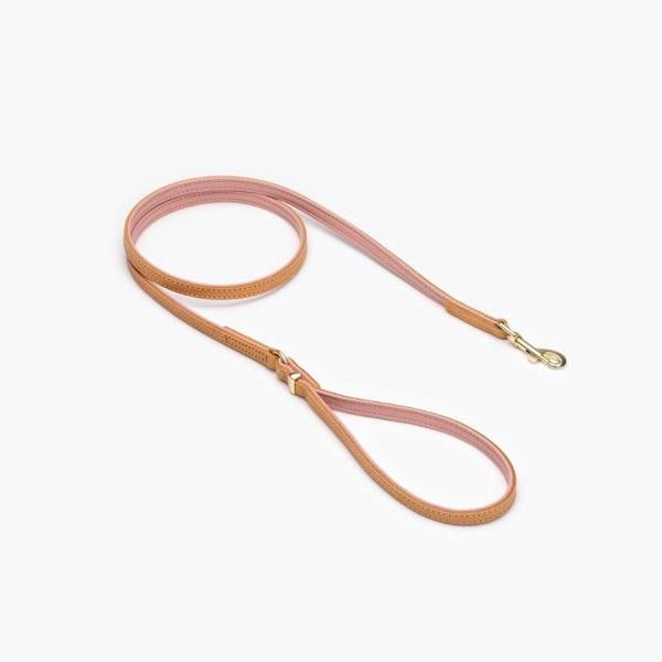 EzyDog Oxford Leather Classic Dog Lead in Pink