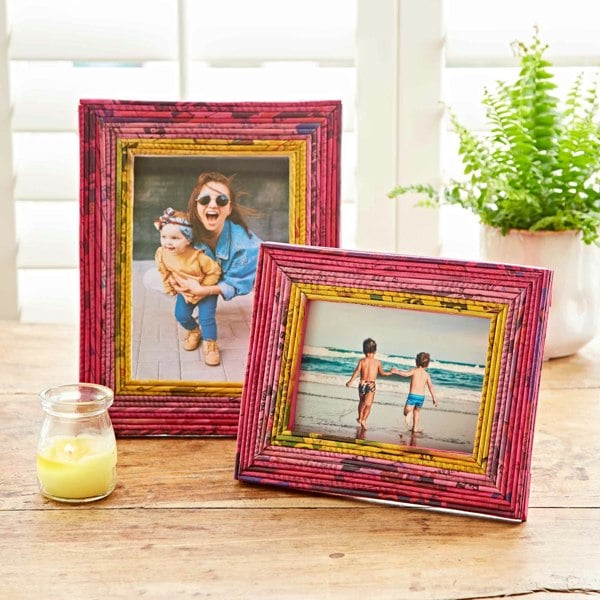 Paper High Recycled Newspaper Photo Frame