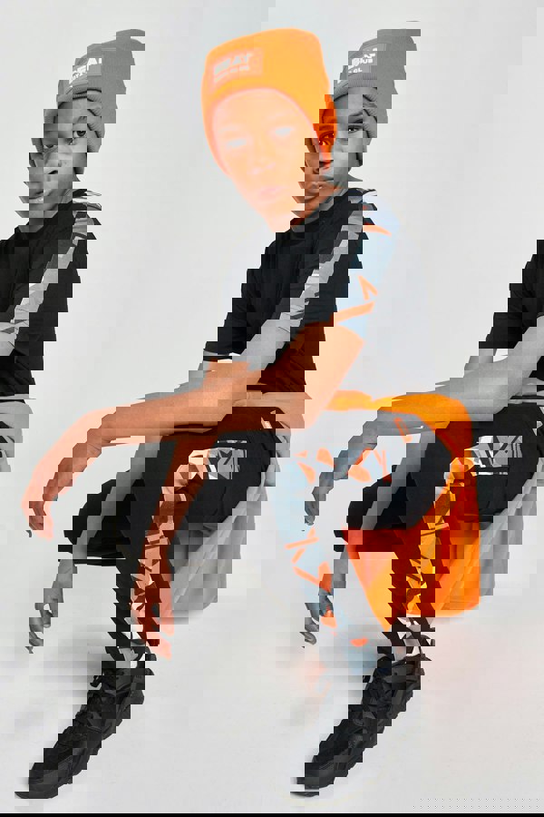 Beat Boyz Club Dispertion T-Shirt - Black/Orange Geo