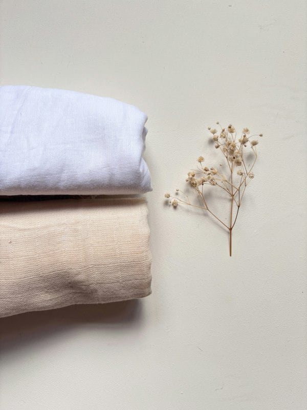 Gooseberry Fool Organic Cotton Giant Muslin Swaddle with Crocheted Trim